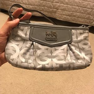 Gray coach wristlet